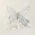 Новогоднее ёлочное украшение Бабочка в серебре из полиэстера на клипсе из черного металла 18,5x14x1см 82248 000000000001201777