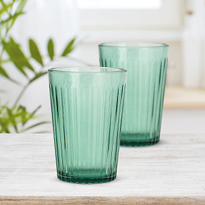 Стакан для воды 280мл граненый зеленый стекло PCO438-23-1/PCO618-23-5 000000000001221468
