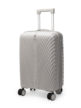 Чемодан на колесах S (36х22х55см) молния серый PP 000000000001226537