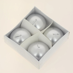 Декоративный  Набор свечей "Металлик" 4 шт. 50гр. (микс)R010700 000000000001196383