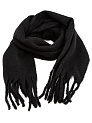 Шарф 40х200см теплый черный полиэстер 000000000001229236