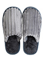 Тапочки домашние 40-41 женские плюшевые серый полиэстер/ТПР 000000000001228820