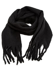 Шарф 40х200см теплый черный полиэстер 000000000001229236