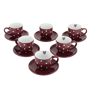 Чайный набор Agness, 220мл, керамика, 12 предметов 000000000001163184