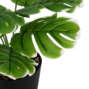 Цветок искусственный растение Монстера 45см в горшке 000000000001218510