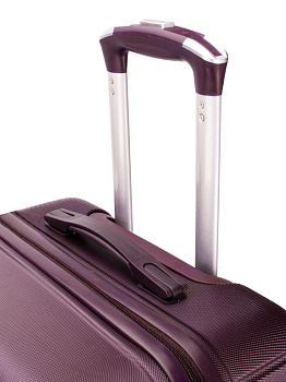 Чемодан на колесах S (36х22х55см) волна бургунд ABS 000000000001226526