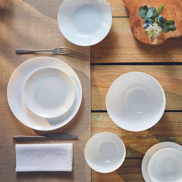 DIWALI BLANC Набор столовой посуды 19 предметов LUMINARC стекло Q9315/V5781 000000000001213836