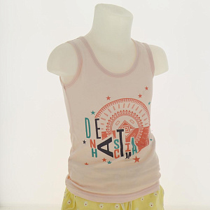 Майка для девочки DE'NASTIA трикотаж 164 (13-14лет) персик 100%Хлопок I000032 000000000001178176