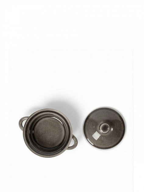 Бульонница с крышкой 290мл DE'NASTIA керамика серый керамика 000000000001231323