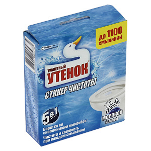 Средство для унитаза Стикер чистоты Морской Туалетный Утенок, 6 шт. 000000000001156903