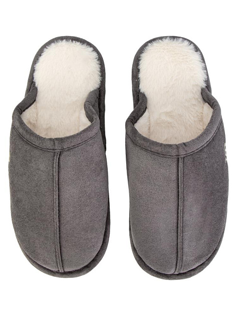 Тапочки домашние 40-41 угги мужские серый полиэстер/ПВХ 000000000001228815