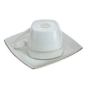 Чайная пара Снежная королева Коралл, 240мл 000000000001063219