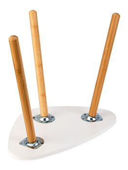 Столик 46х30х40см ST кофейный камень бук/МДФ белый 000000000001227139