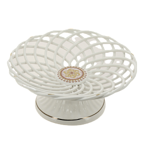 Конфетница Кнопка на ножке В 8см Д 19см/ПФ-91809 000000000001171109