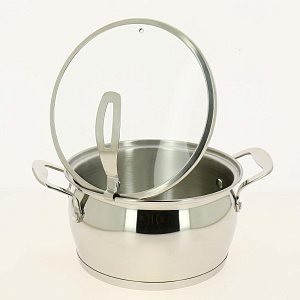 Кастрюля 4,2л SWEET HOME Дискавери стеклянная крышка ручки из нержавеющей стали нержавеющая сталь 000000000001189604