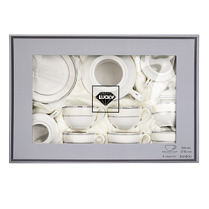 Сервиз чайный 15 предметов Анжелика с серебром фарфор 000000000001219780