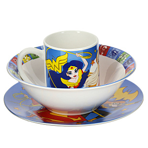 Набор посуды Девочки Супергерои, 3 предмета 000000000001171348