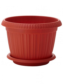Горшок для цветов Таити D 330 mm с подставкой №7 терракотовый 11,9л ING41033FТР 000000000001194544