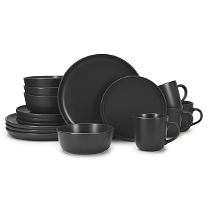 Набор столовой посуды 16 предметов VALENCIA GREY (обеденная 26,5см-4шт/десертная 20см-4шт/салатник 16,5см-4шт/кружка 450мл-4шт) керамика 000000000001218571