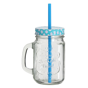 Кружка-банка с соломкой Koopman, 400мл 000000000001153007