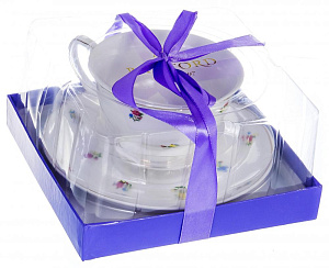 Пара чайная 220мл/блюдце BALSFORD Цецера Тренд подарочная упаковка фарфор 000000000001193934