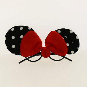 Карнавальные очки Бантик красный из пластика (полиэстер, поливинилхлорид) / 21,5х11,5х4см арт.80992 000000000001191315