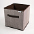 Коробка для хранения 30x30x30см РУТАУПАК без крышки ручки коричневая ткань 000000000001211968