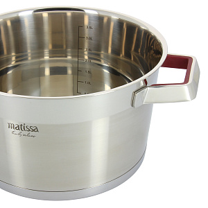 Кастрюля с крышкой Калипсо Matissa, 4.5л, нержавеющая сталь 000000000001116929