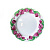 Тарелка фарфор десертная 240 мм супадкий край Розовые тюльпаны бортовые,093052 000000000001193493