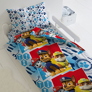 КПБ 1,5сп Щенячий патруль"Щенки наготове"бязь,пл120гр,100%хл 000000000001184088