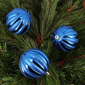 Набор елочных шаров Мандарин Посуда Центр, 8 см, 3 шт. 000000000001161783