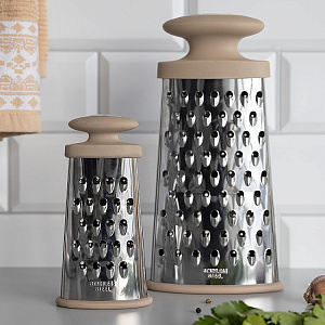 Терка XS 15,5x8x4,5см DE'NASTIA плоская бежевый нержавеющая сталь 000000000001212653