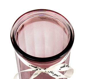 Ваза 25х9см Градиент высокая с бантом стекло 000000000001217872