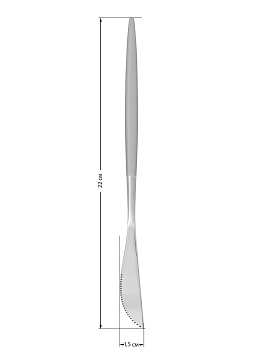 Нож столовый 1шт LUCKY Modern белый/серебро нержавеющая сталь A000106-1RZ 000000000001221119