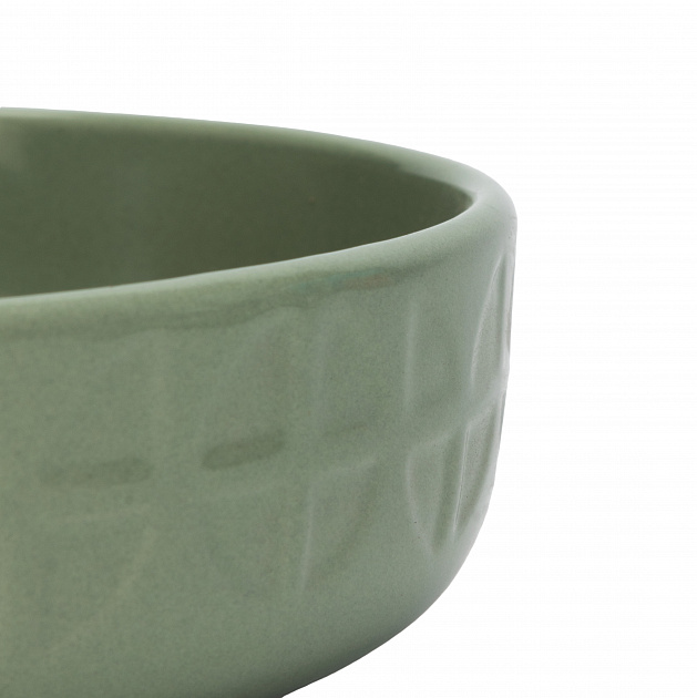 Тарелка суповая 20см LUCKY рельеф зеленый керамика PJ-1263-2RZ 000000000001223673