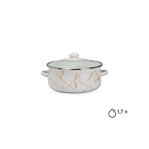 Кастрюля 18см-1,7л Мрамор эмаль 000000000001223945