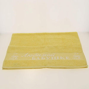 Полотенце махр. 50х80 Бабушке Шампань 100%хл,пл380г 000000000001183631