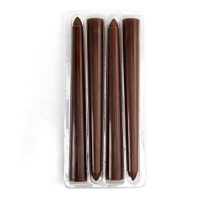 Набор свечей 4шт 20х1,9см бордовые 000000000001216428