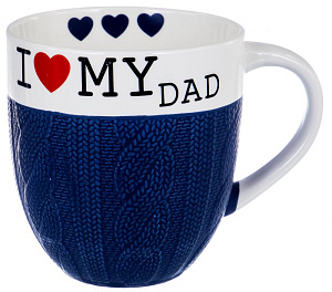 Кружка фарфор 500мл микс 4 декора подарочная упаковка ПАПА Balsford 137-09003 000000000001193959