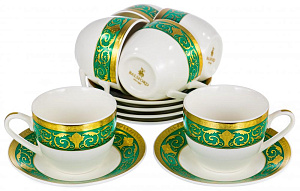 Набор кофейный фарфор 12 шт 6чашек120мл/6блюдец подарочная упаковка Эстелла 123-16026 000000000001197880