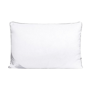 Подушка 48x70см LUCKY белый с серым кантом искусственный лебяжий пух/полиэстер 000000000001210034