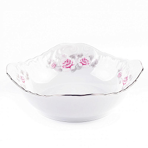 Сервиз столовый 24 предмета CMIELOW Рококо Бледная роза отводка платиной фарфор 000000000001214843