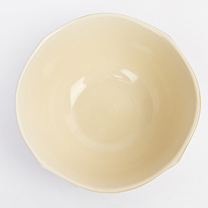 Салатник 15см рифленный кремовый глазурованная керамика 000000000001213907