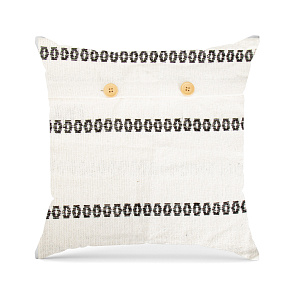 Наволочка декоративная 40х40см LUCKY ETNIC SGTH-1238 узор/полоска черный экрю хлопок 100% 000000000001218039