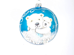 Декоративное украшение 10см Шар 5 БИРЮСИНКА Встреча стекло 000000000001191688