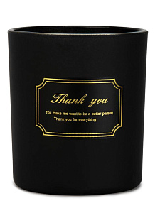 Свеча в стакане 8х7см Day&Night черная 000000000001220773