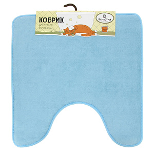 Коврик для туалета DE'NASTIA 50х50см memory голубой M111141 000000000001167696