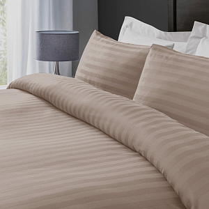 Комплект постельного белья Евро 70х70см-2шт LUCKY капучино страйп-сатин хлопок 000000000001218161