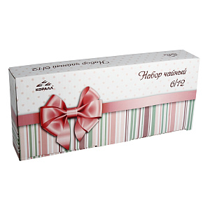 Чайный набор Шебби Коралл, 220мл, 12 предметов 000000000001132347