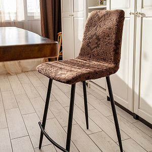 Чехол на стул 40x40x45см LUCKY коричневый Жаккард2 полиэстер 000000000001216960